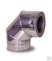 Фото №0 Сэндвич-колено 90° (3 секции) оц. сталь / оц. сталь