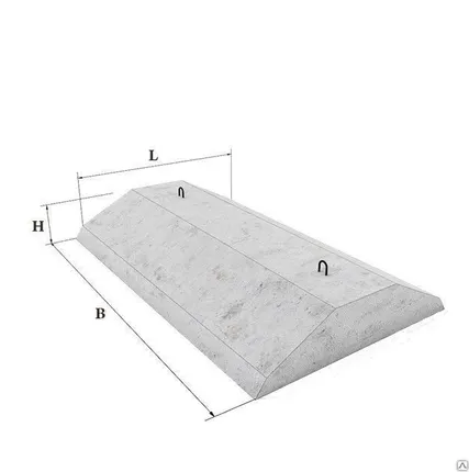 Фото №0 Фундамент ленточный ФЛ 6-12-1-4 600х1180х300 0,45т 0,18м3