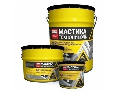 фото Мастика кровельная ТЕХНОНИКОЛЬ №21 (Техномаст), ведро 3 кг