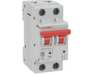 фото Выключатель автоматический модульный YON MD63-2C16-6 6кА DKC MD63-2C16-6