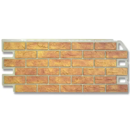 Фото №0 Фасадная панель (АП) "КИРПИЧ" Бежевый КОМБИ 1140*480 мм (раб.размер 1100*450)