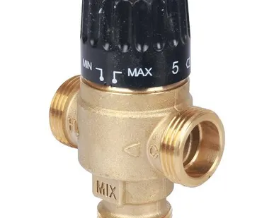 фото Термостатический смесительный клапан для систем отопления и ГВС STOUT 3/4" НР 30-65°С KV 2,3 SVM-0125-236520