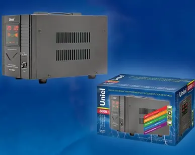 фото Стабилизатор RS-1/8000 Стабилизатор «Uniel» релейный однофазный, 8,0 кВА.