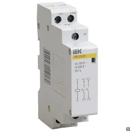 Фото №0 Контактор модульный 20А 2п 230В (2но) КМ20-20 IEK