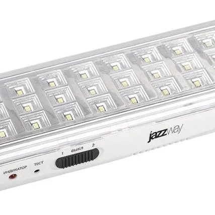 Фото №0 Фонарь-светильник аккумуляторный Accu9-L30-wh аварийный 30SMD яркий 300лм 2ч/эконом 90лм 6ч 220В аккум. Li-ion 3.7В 1.2А.ч бел. JazzWay 5024533