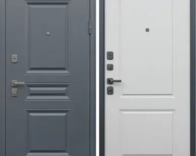 фото Входная дверь Барселона муар серый-капучино АСД