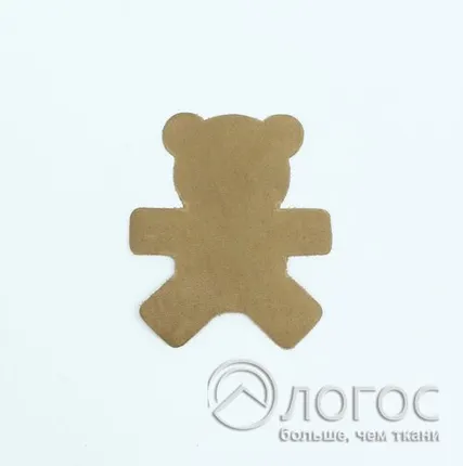 Фото №0 Заплатки декор.пришивн. кожа И 20 "Мишка", бежевый, бежевый