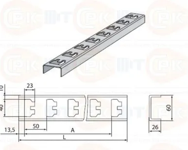 фото Стойка К-1155 УТ 2.5 цинк (L-2200мм) (s=2.5mm)