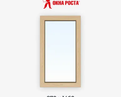 фото Одностворчатое деревянное окно из сосны, 1460х870 мм, глухое