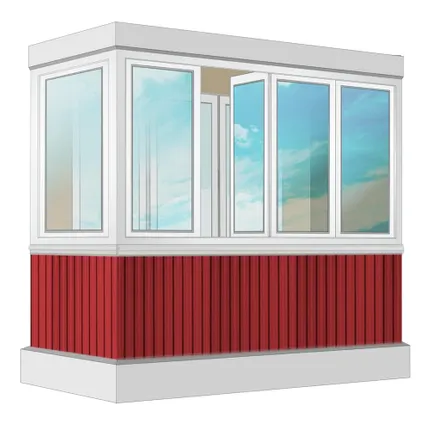 Фото №0 Остекление балкона ПВХ Veka с отделкой ПВХ-панелями без утепления 2.4 м Г-образное