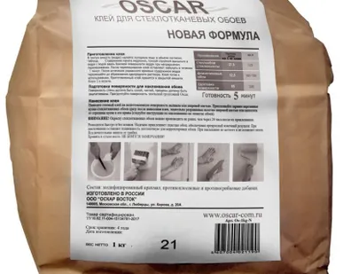 фото Клей для стеклообоев, строительная фасовка OSCAR 1кг