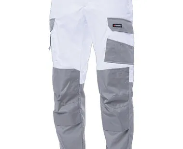 фото Летние брюки Brodeks KS 302, белый/серый