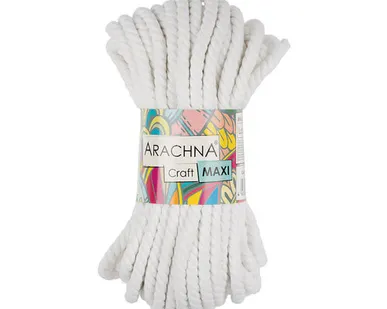 фото Пряжа ARACHNA "Craft Maxi" 75% хлопок, 25% фибра 268 г 15.24 м №02 белый