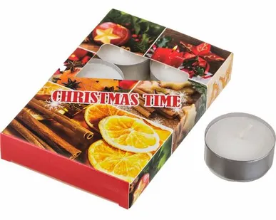 фото Набор плавающих свечей CHRISTMAS TIME 4х2см 6шт. 348-443