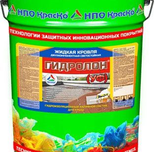 фото Гидроизоляционная кровельная мастика, двухкомпонентная полиуретановая мастика (наливная кровля) - Гидролон, 20 кг
