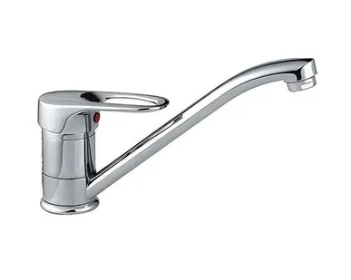 фото Смеситель для кухни 40мм длинный излив силумин, (2 шпильки), FRAP