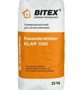 фото Штукатурно-клеевая смесь Bitex Fassadenkleber KLAR 1000, 25 кг