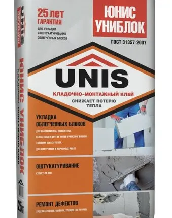 Фото №0 Клей д/плитки ЮНИС Униблок 20 кг (64)