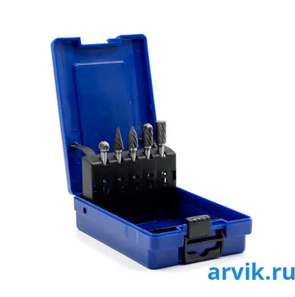 Фото №0 Набор борфрез твердосплавных Bohre, тип B,C,D,G,M, Ø 10 мм