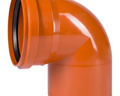 фото Отвод канализационный наружный 110мм, 90 градусов
