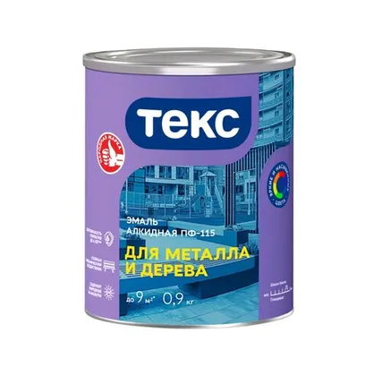 Фото №0 Эмаль ПФ-115 Текс белая матовая 0,9 кг