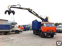 фото Кран-манипулятор КМУ Ломовоз 6586-1200210-42 (65115-773094-42), кузов 29м3.