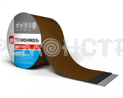 Фото №0 Самоклеющаяся герметизирующая лента  3м*10см NICOBAND коричневый (12) П