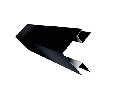 фото Угол внешний сложный 75х75 0,45 Drap RAL 9005 черный