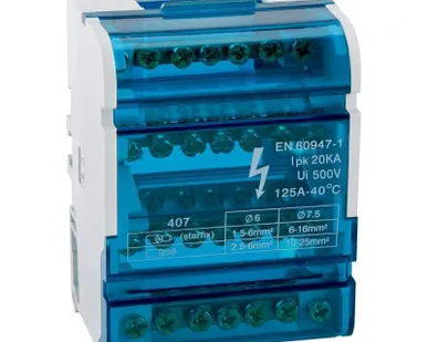 фото Шина "N" нулевая на DIN-рейку в корпусе 4х7 групп КЭАЗ 143231