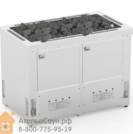 Фото №2 Печь каменка Sawo Taurus TAU 210 NS-V12-G-P (ТЭНы не касаются камней, удобное обслуживание для общественных, без блока и пульта)