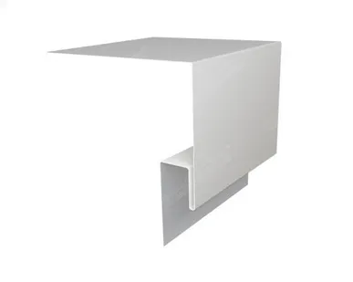 фото Планка околооконная сложная 250х50х18 (j-фаска) 0,5 Satin с пленкой RAL 9003 сигнальный белый