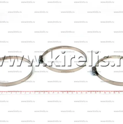 Фото №0 90-110 мм Хомут червячный (нерж.сталь W2, шир.ленты 9 мм)