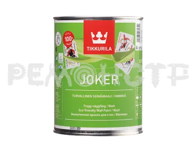 фото Краска вд интер 0,9л мат моющаяся Tikkurila JOKER база C П зз