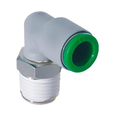 Фото №0 T22C0614 - Фитинг цанговый угловой поворотный из технополимера наруж. резьба R1/4" под трубку 6 мм