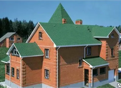 фото Гибкая черепица Катепал (Katepal, Ruflex) Катрили цвет зелень моховая