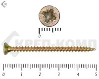 фото Саморез желтый цинк POZY 3,5х50 Средняя фасовка (500шт)