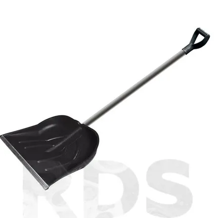 Фото №0 Лопата снеговая черная, ковш 420х410, в сборе 1 шт. в уп.
