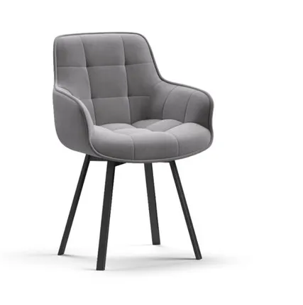 Фото №0 Стул Спин Velutto серый, черный