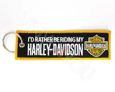 фото Брелок Текстильный черный Harley Davidson