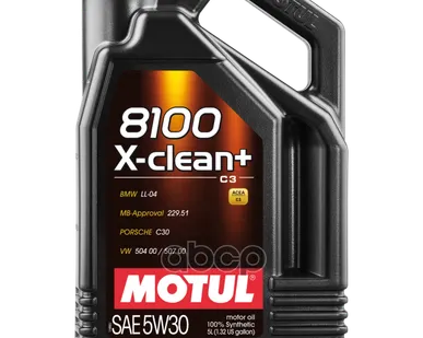 фото MOTUL Масло моторное синтетическое 5W30 8100 X-CLEAN+ 5л MOTUL - 106377