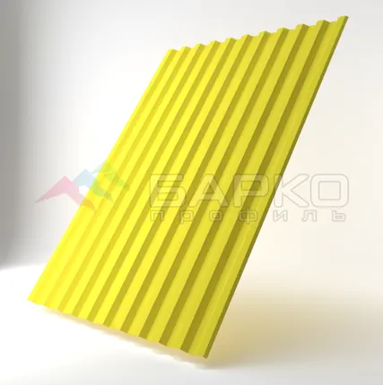 Фото №0 Профлист С-21 - 1050 мм (1000 мм) 00000337/5 RAL 1018 Полиэстер 0.5