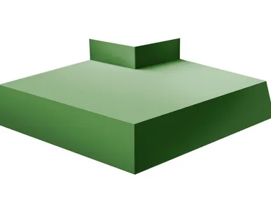 фото Угол отлива внешний 100 0,45 PE с пленкой RAL 6002 лиственно-зеленый