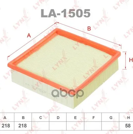 Фото №0 Фильтр Воздушный LYNXauto арт. LA1505