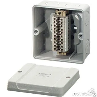 Фото №0 Коробка клеммная 167х125х82мм н/у 5 клемм сечение 10/16мм2 IP54 Россия