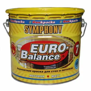 фото EURO-balance 7, акрилатная, матовая, интерьерная краска (База А), 2,7 литра