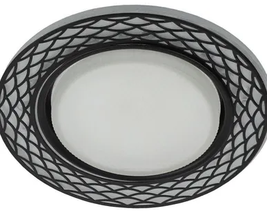 фото Светильник DK LD37 WH/BK декор cо светодиодной подсветкой GX53 бел./черн. ЭРА Б0037386