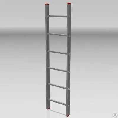 Фото №0 Лестница алюминиевая односекционная 1х6