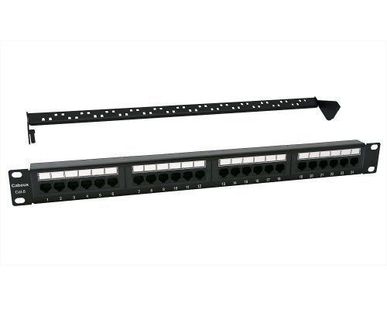 фото Патч-панель 19" (1U), 24 портов RJ-45, категория 6, Dual IDC