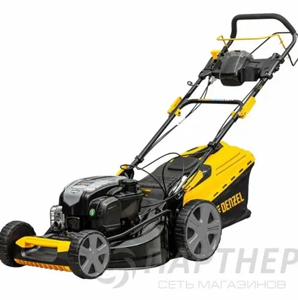 Фото №0 Газонокосилка Denzel GLD-520SP бензиновая (196 куб.см., шир. 52 см,привод,7 уров.,травосб. 60 л)