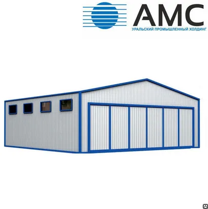 Фото №0 Ангар из сэндвич панелей